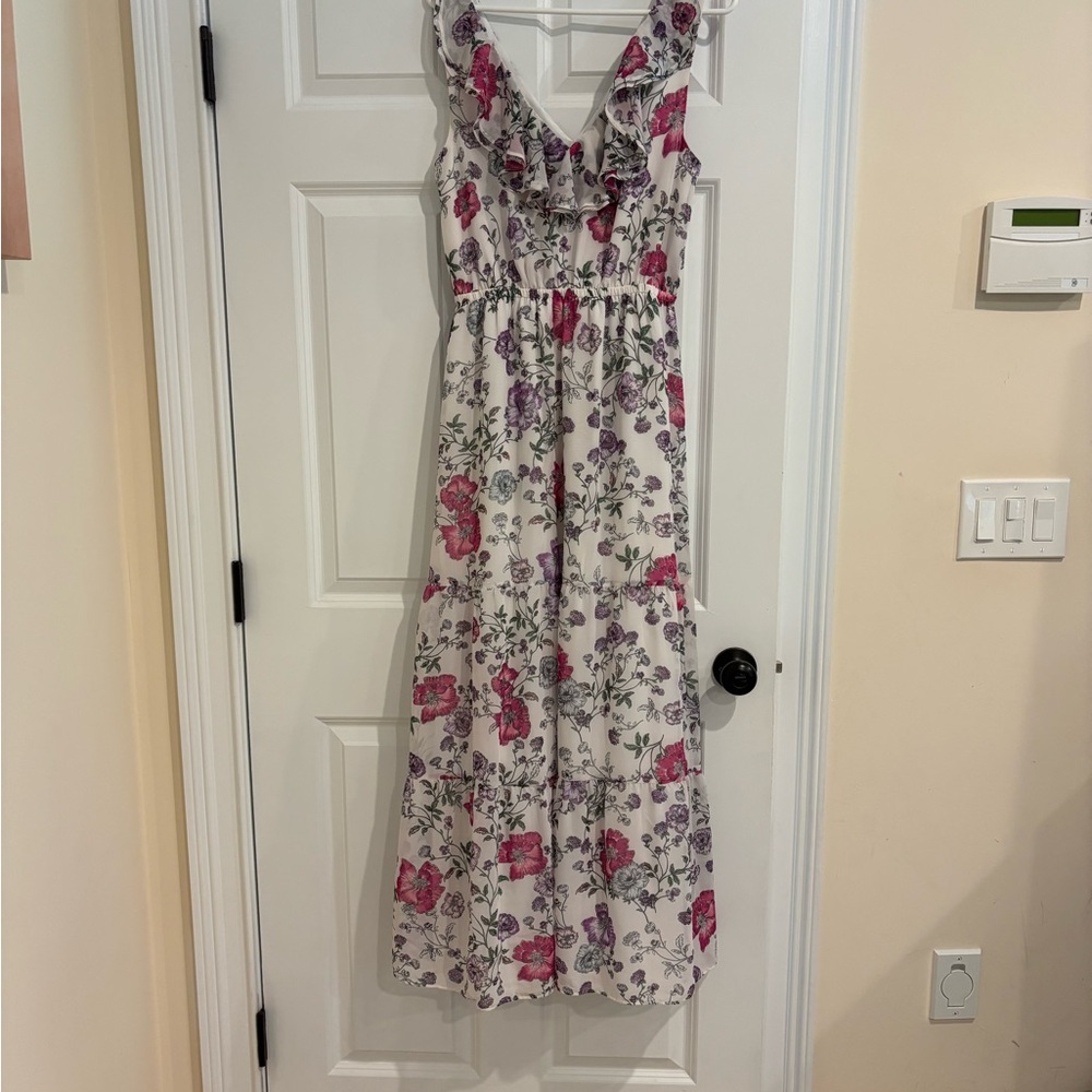 Express Floral Maxi Dress - Pink and Purple